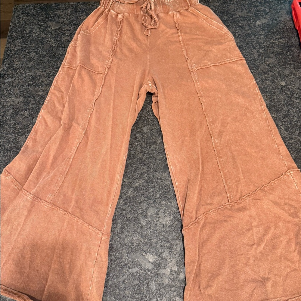 Easel cinnamon Wide-Leg Pants